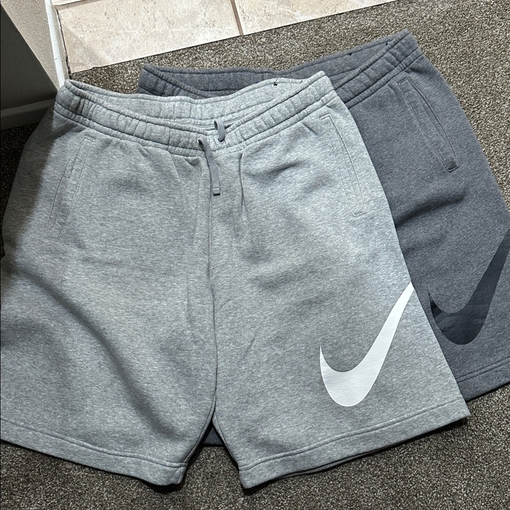 Nike Light Gray and Charcoal Shorts Duo